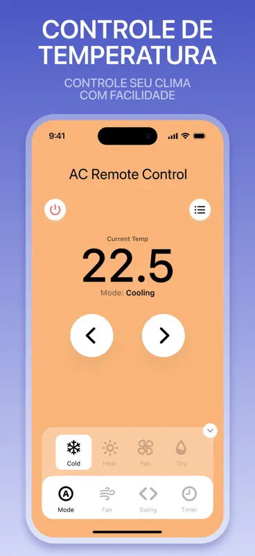 Controle do AR Condicionado screenshot 2 of 4