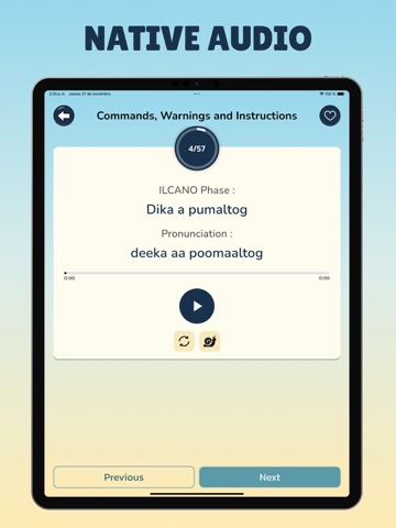 Ilocano Basic Phrase iPad screenshot