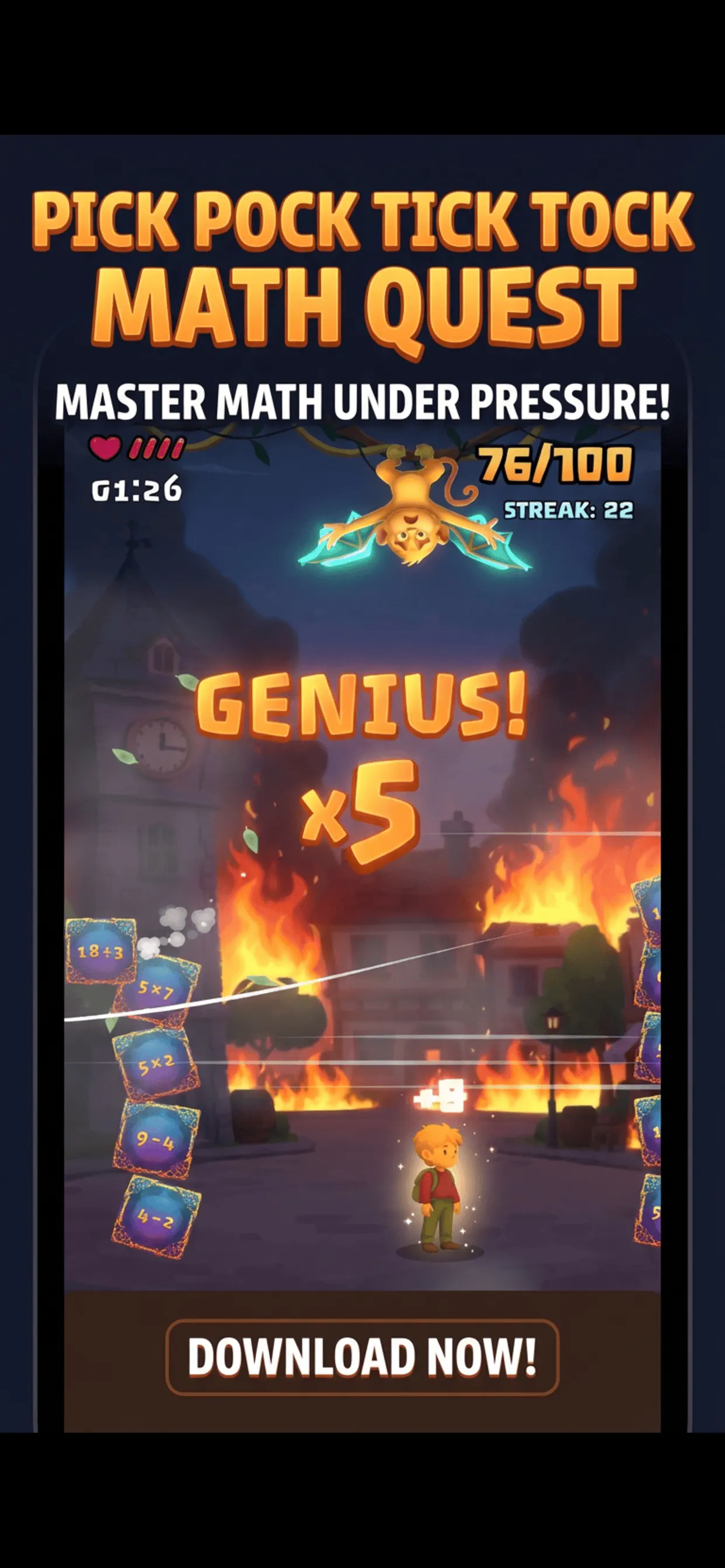 #4. Pick Pock Tick Tock Math Quest (iOS) Von: Michael Clarke