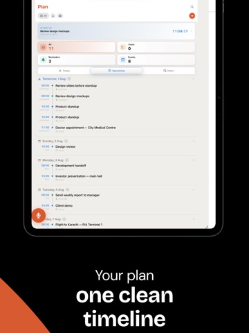 WhisperAct: Voice Task Planner iPad screenshot