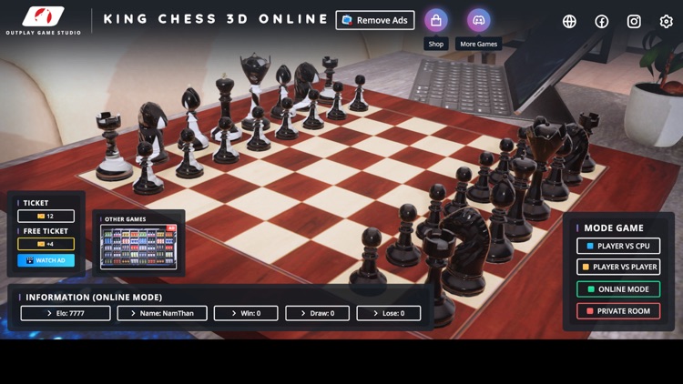 King Chess 3D Online screenshot-5