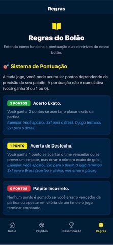 Bolão da THS iPhone screenshot