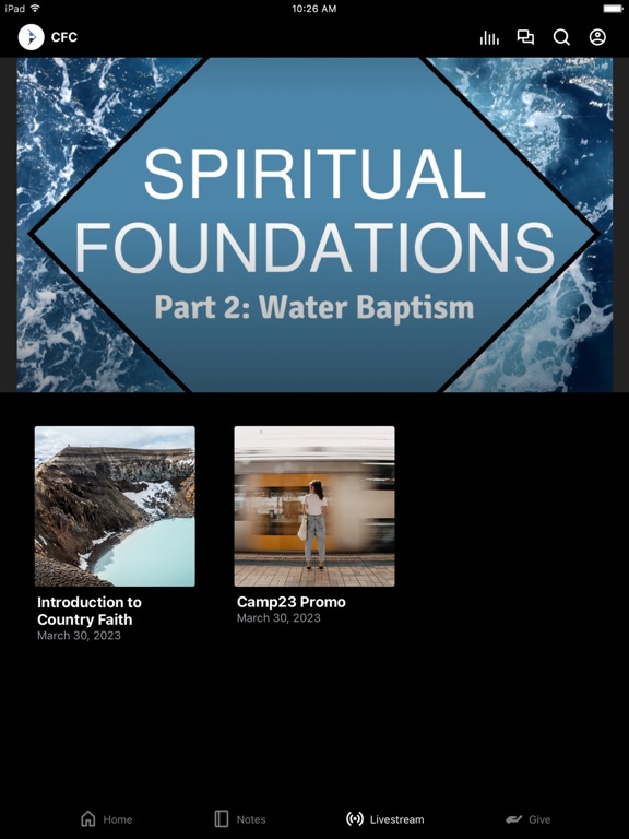 Country Faith Church iPad screenshot