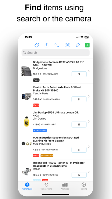 StockFlow: Warehouse control Screenshot
