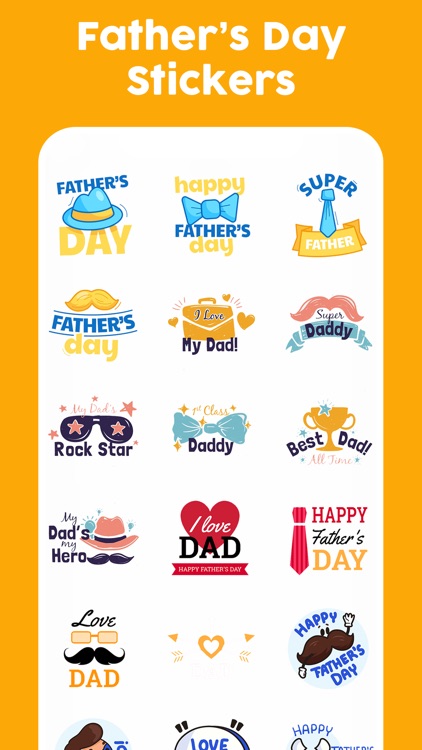 Father's Day Stickers Set