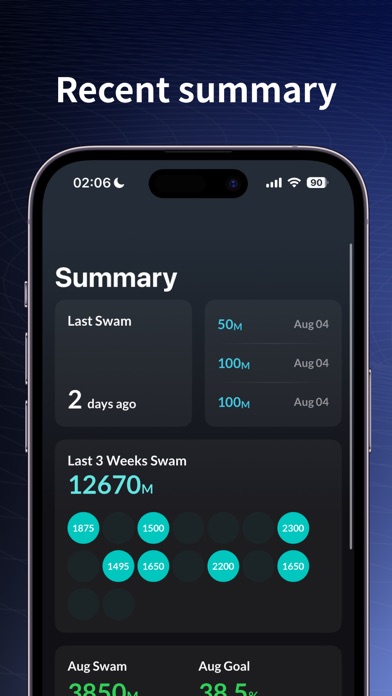 SwimNow: Swim Data Tracker Pro iPhone screenshot 1 - Health & Fitness app