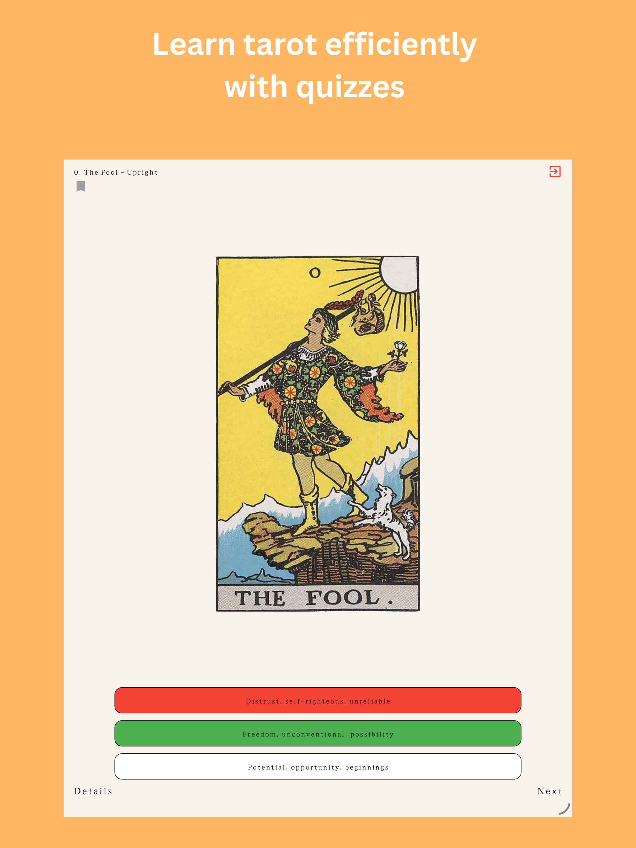 Tarot Study - Learn & Quiz screenshot 5