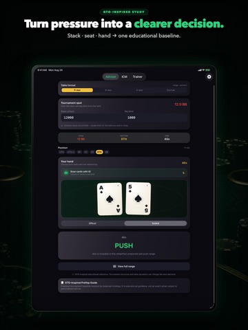 Poker ICM: Blinds & Ranges iPad screenshot