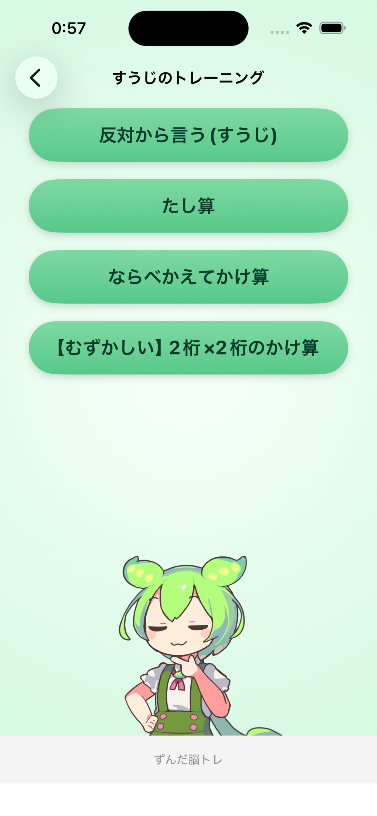 ずんだ脳トレ - ずんだもんとワーキングメモリトレーニング！