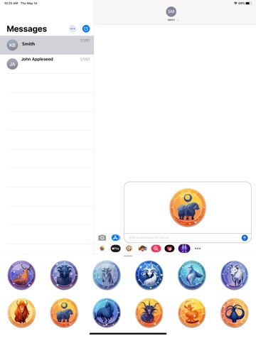 Horoscope Stickers! iPad screenshot