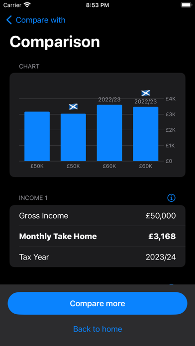 UK Income Tax Calculator Screenshot
