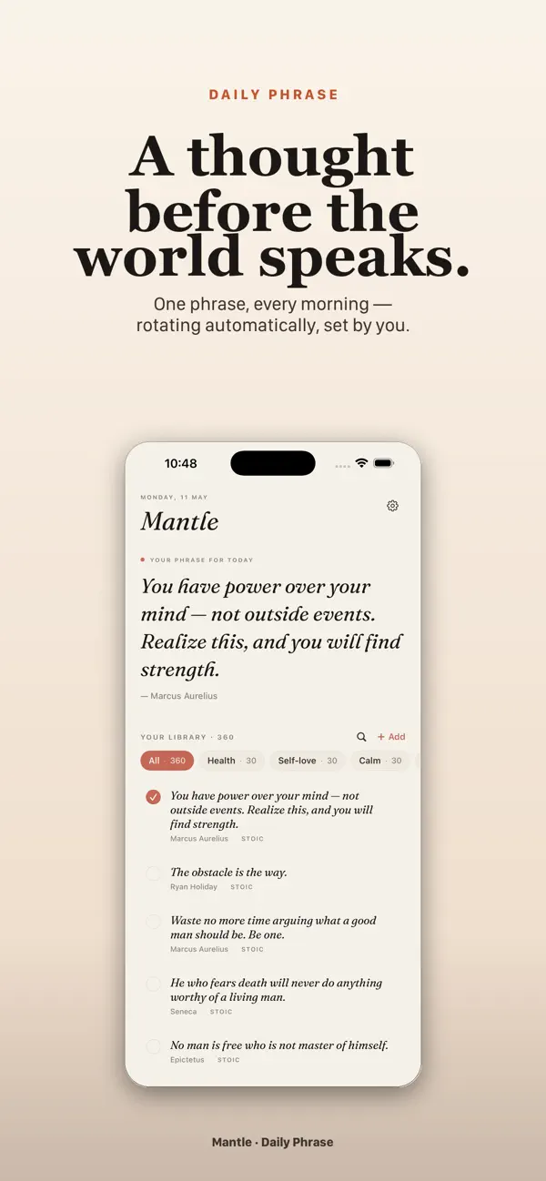 Screenshot #1 pour Mantle - Daily Quote
