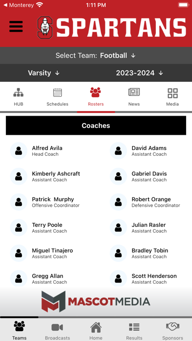 Seaside Spartans Athletics Screenshot