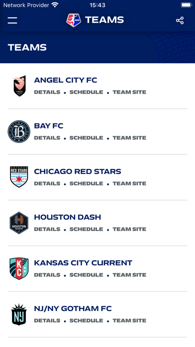 National Women's Soccer League Screenshot