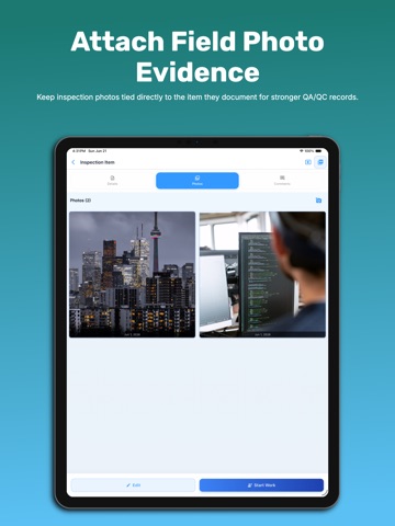 Site Inspection: Inspectr+ iPad screenshot