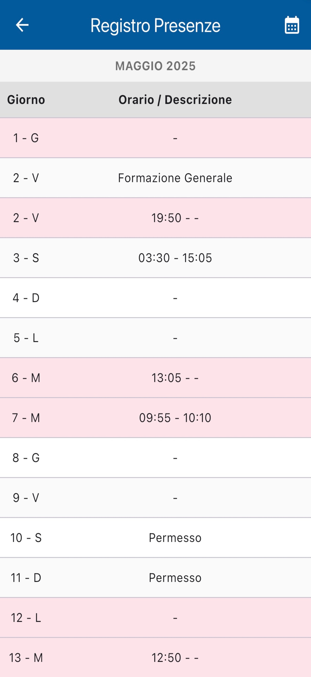 Gestione Presenze Shalom screenshot 4