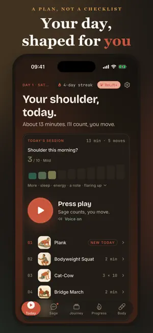 ReLift: Mobility Coach & Rehab screenshot 1