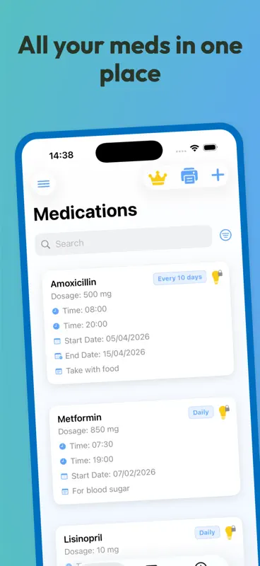 Medicine Chart screenshot 1 of 5