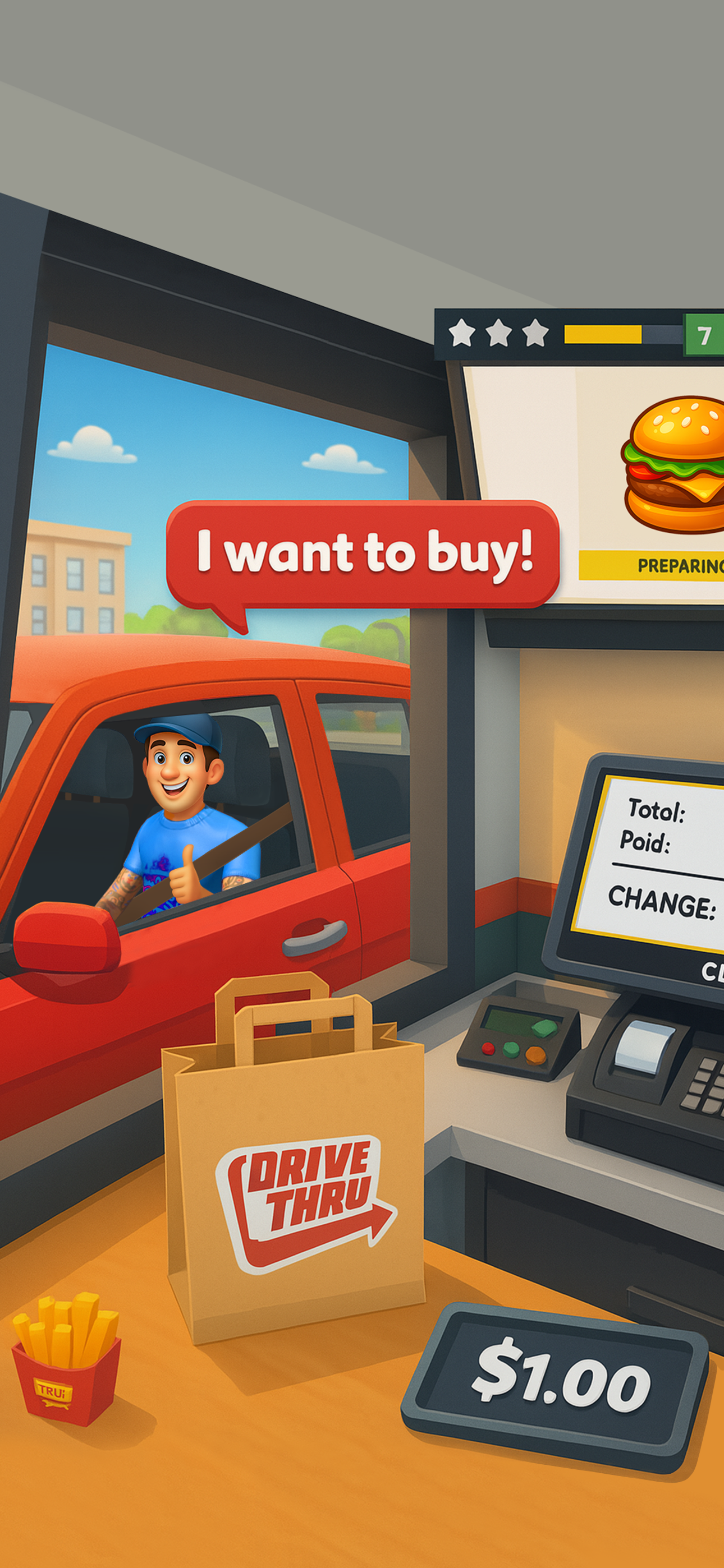 Food Simulator Drive thru Game
