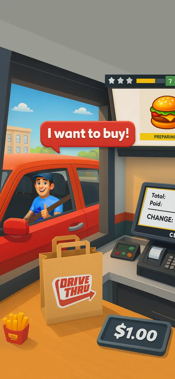 Screenshot #1 pour Food Simulator Drive thru Game