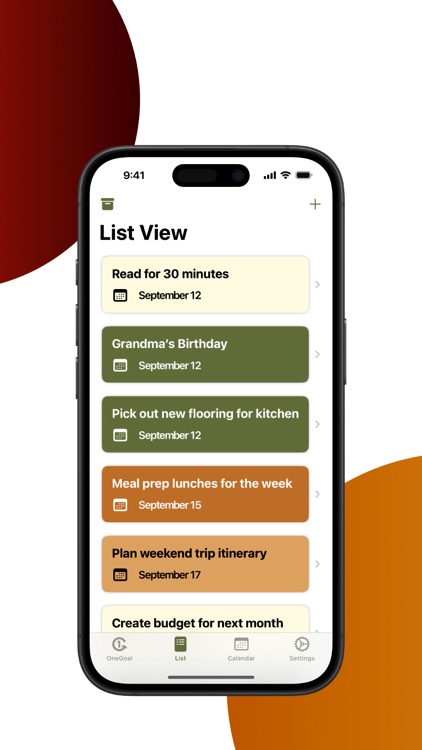 OneGoal: Daily Goal Manager screenshot-3