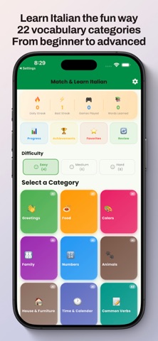 Learn Italian: Match & Play Screenshot 1 of 8