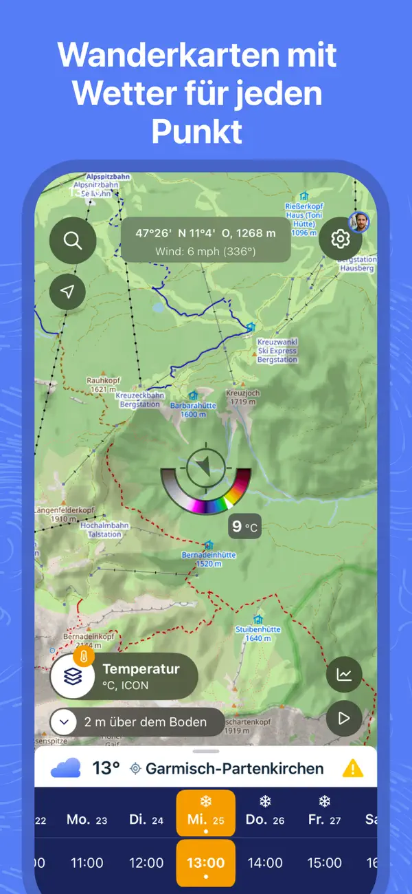 Ventusky: Wetterkarte & Radar iPhone App Screenshot 7 – Wetter