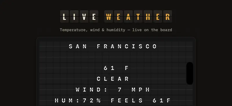 AeroFlap Split-Flap Clock AI+ screenshot 1 of 10