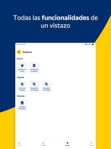 Correos: Envío y seguimiento iPad screenshot 8