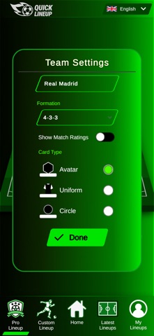 Quick Lineup: Team Builder screenshot