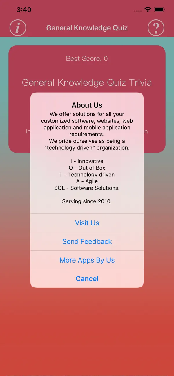 Screenshot #3 pour General Knowledge Quiz