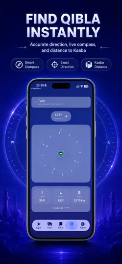 Namaz Times & Qibla Finder iPhone Ekran Görüntüsü 2