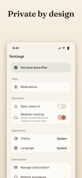 Auria: Migraine Tracker Screenshot 4 of 4