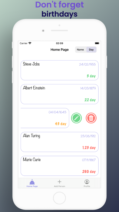 Birthday Countdown Pro iPhone screenshot 3 - Utilities app