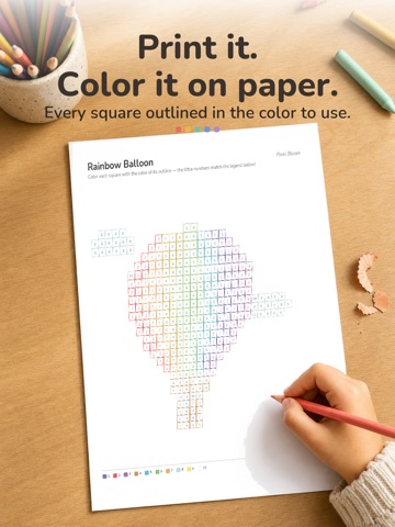 Pixel Art Color by Number Game iPad screenshot