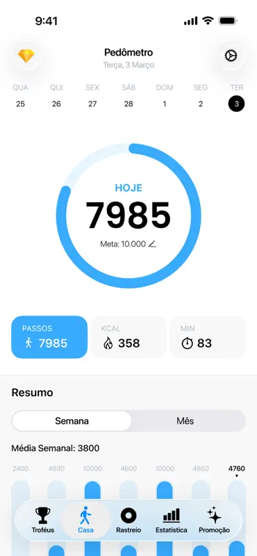 Pedômetro - Сontador de Passos screenshot 7 of 10