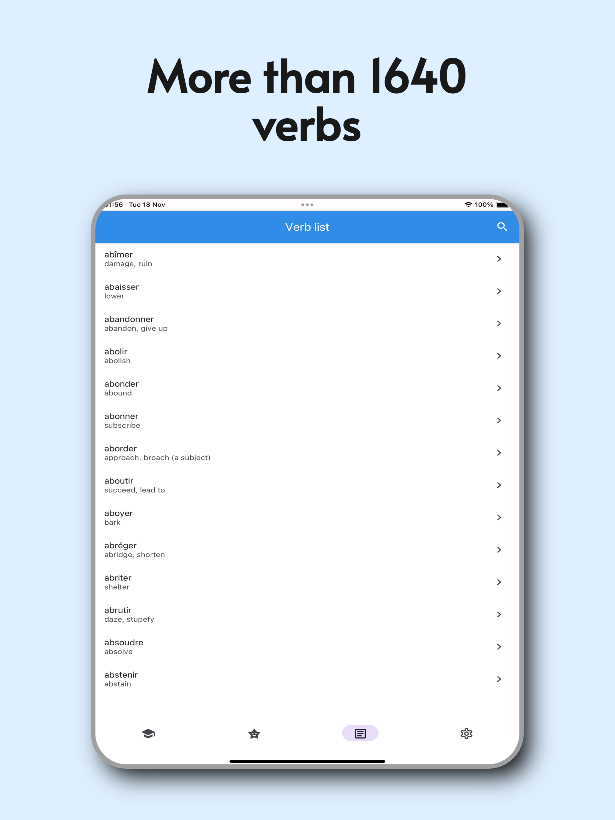 Verbare - French verbs screenshot 6