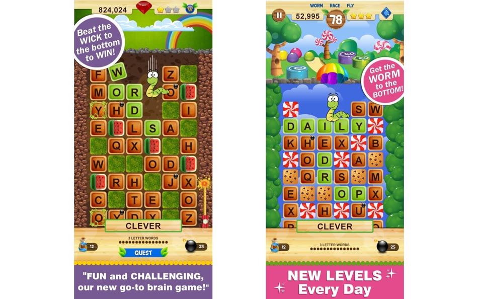 Word Wow - Help a worm out! (macOS) بواسطة: DonkeySoft Inc.