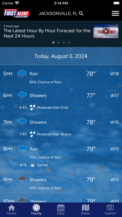 Action News Jax Weather Screenshot