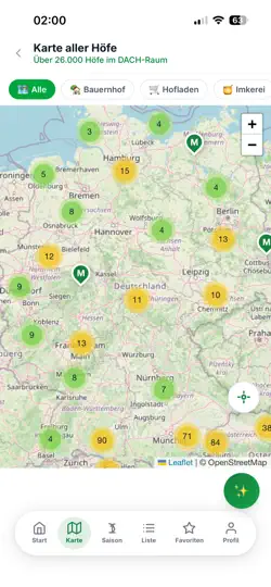 Screenshot von Mein Hof App auf dem iPhone 4