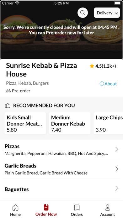 Sunrise Kebab & Pizza House Screenshot