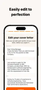 Cover Letter Generator screenshot #4 for iPhone