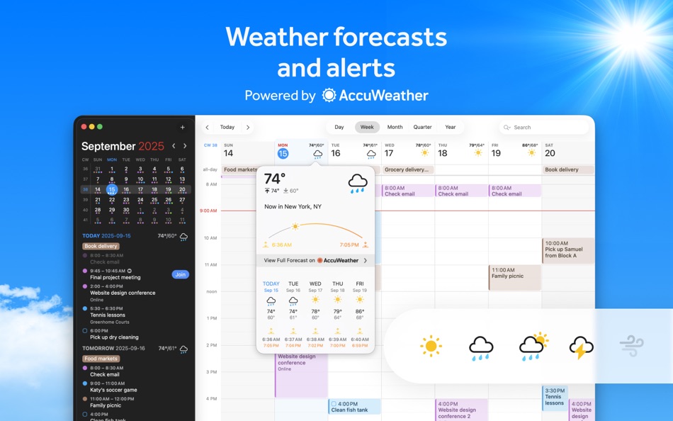 #6. Fantastical - Calendar (macOS) Göre: Flexibits Inc.