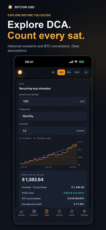 Bitcoin USD: Cotação e Alertas screenshot 4 of 5