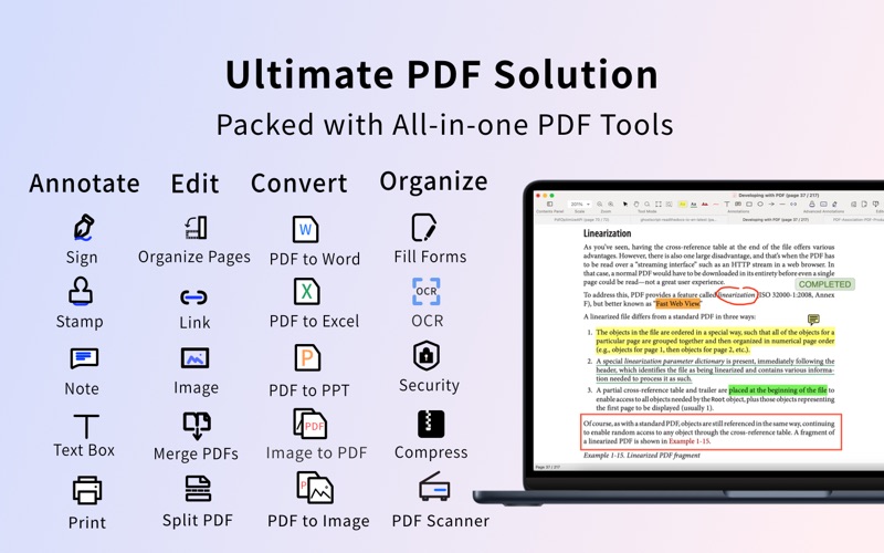 PDF Professional Suite: Editor app screenshot