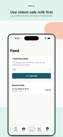 Breast Milk: MilkVault iPhone screenshot