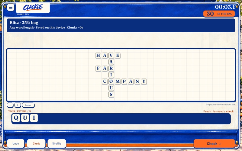 Clackle: Fast Word Game screenshot 1