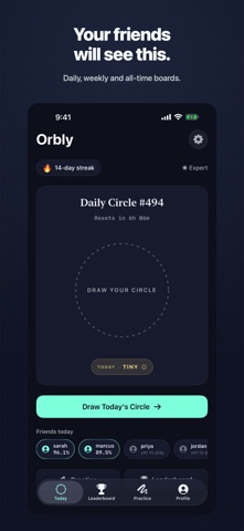 Orbly - Perfect Circle Game iPhone screenshot