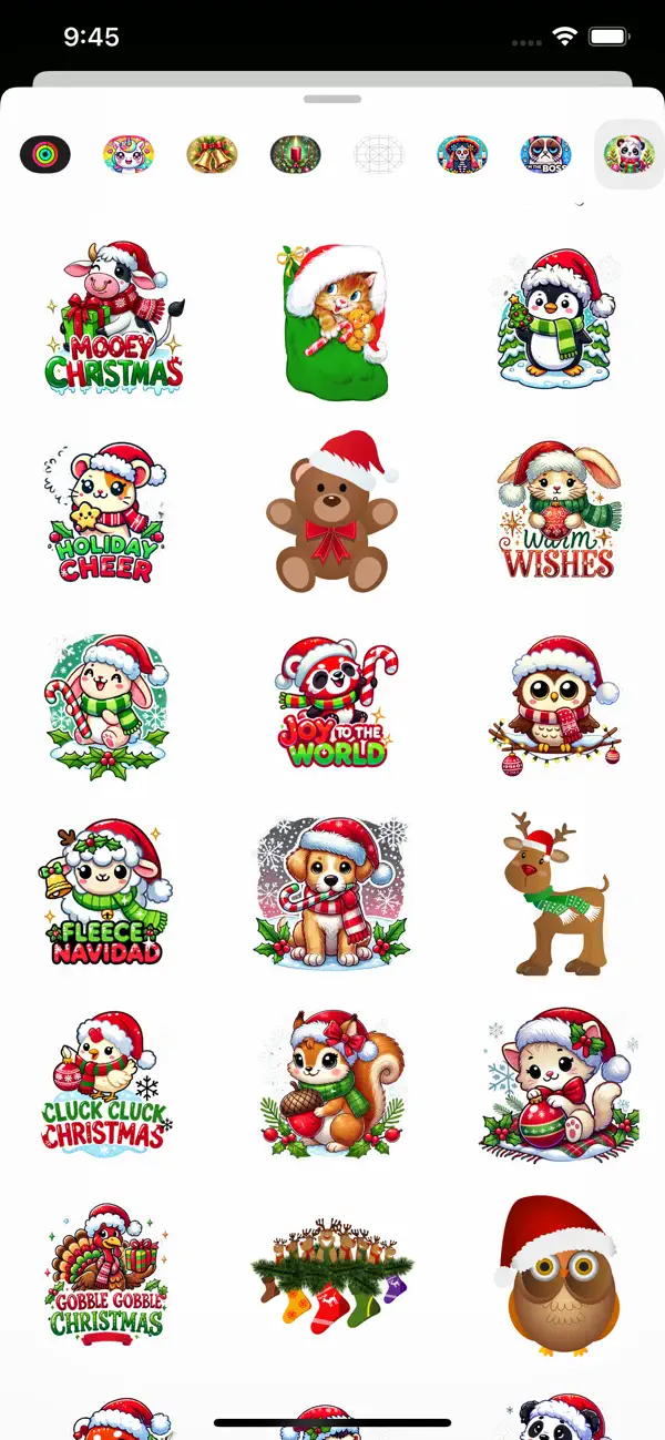 Screenshot #3 pour Cute Christmas Animals Sticker