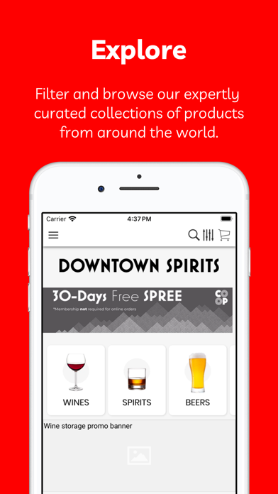 Downtown Spirits screenshot - Shopping app preview